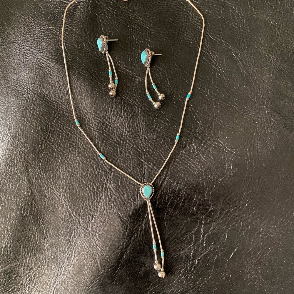 Carolyn Pollack Sterling Silver and Turquoise Jewelry Set